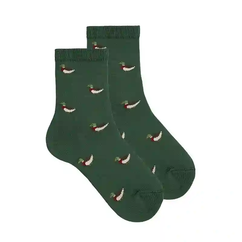 Calcetines pato de caza verde botella. Tallas 4 a 10.