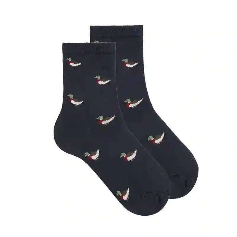 Calcetines pato de caza azul marino. Tallas 4 a 10.