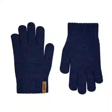 Guante mezcla lana merino azul marino. Tallas 4 a 10.