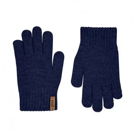 Guante mezcla lana merino azul marino. Tallas 4 a 10.