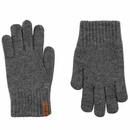 Guante mezcla lana merino gris medio. Tallas 4 a 10.