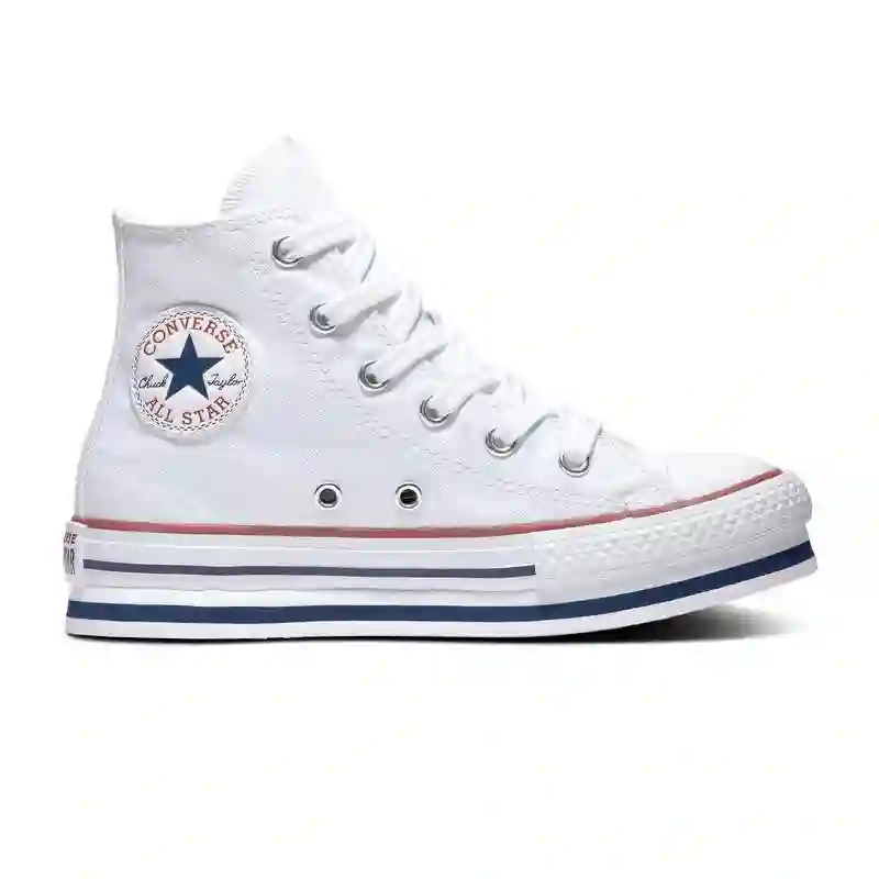 All Star Bota con plataforma en lona blanca. Tallas 31 a 38,5.