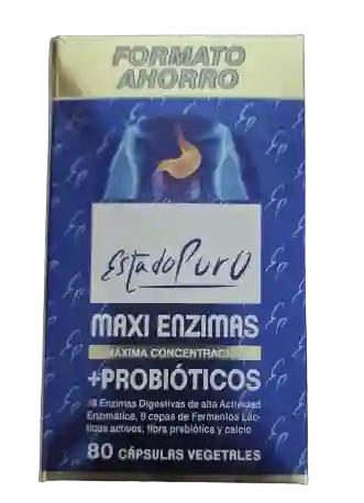 Maxi Enzimas con probióticos Estado Puro 80 cápsulas