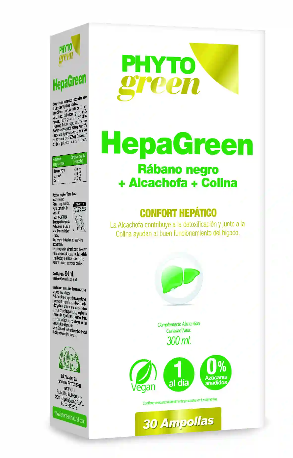 Hepagreen 30 amperios. 0% Azucares Phytogreen