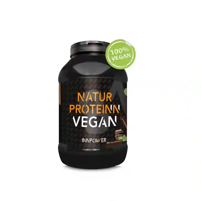 Proteína vegetal vegana Whey InnPower 1 kg. Chocolate y menta.