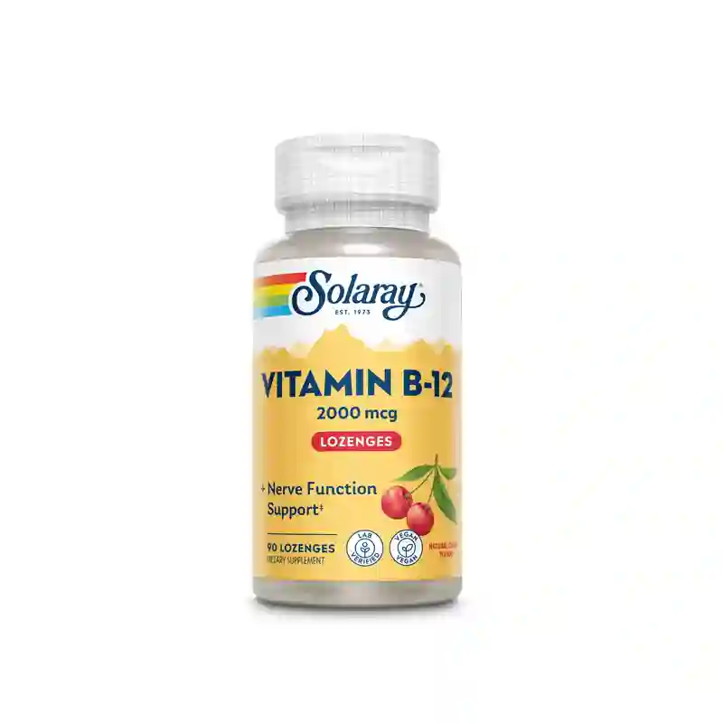 Vitamina B12 SIN Azúcar 2000 McG Solaray 90 Comprimidos
