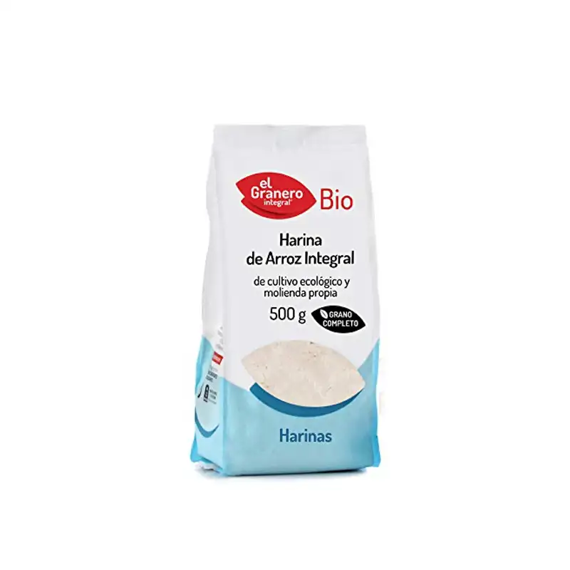 Harina de Arroz Integral (sin gluten) El Granero 500 gr.
