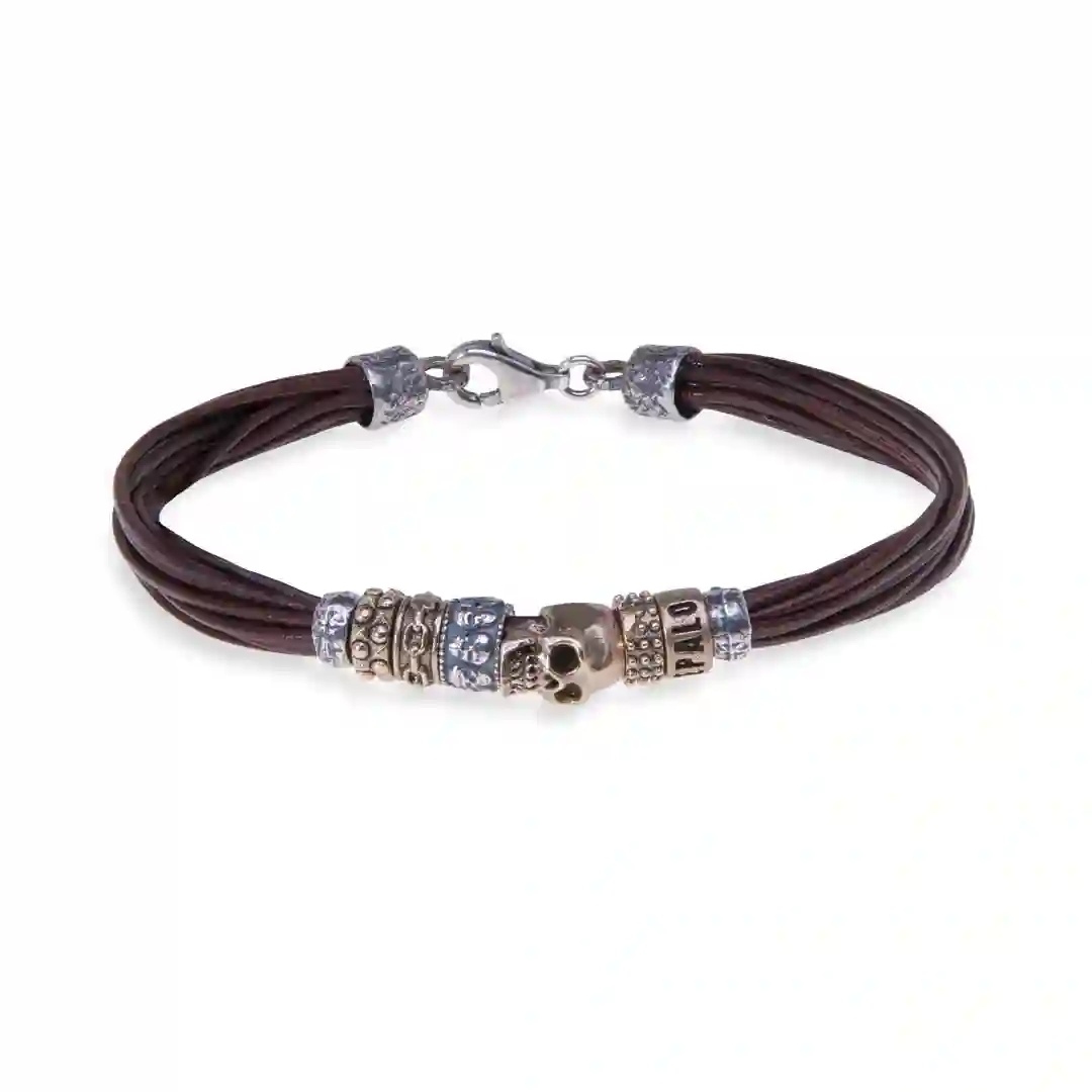 Skull Platadepalo pulsera SB043X