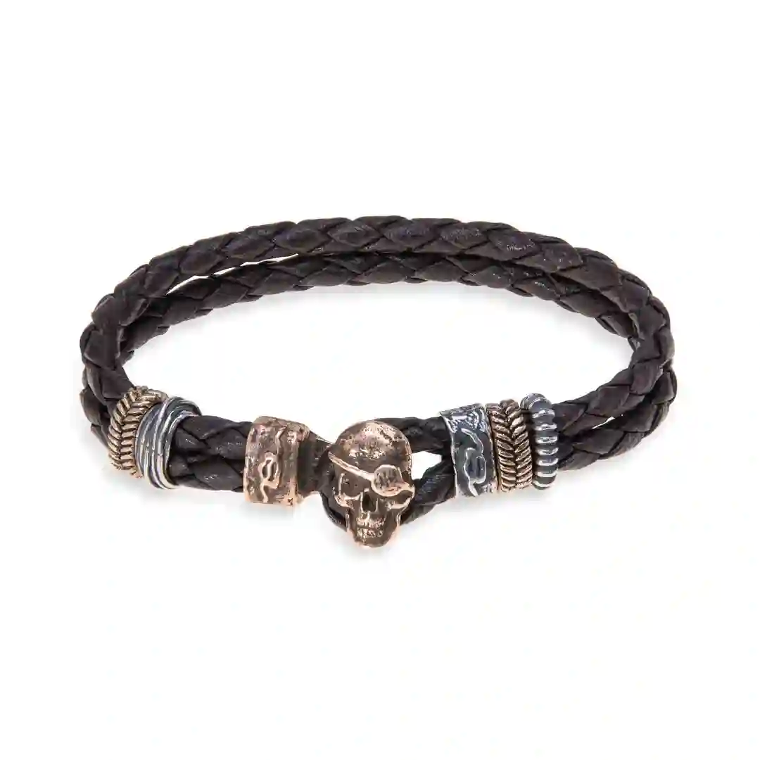 Sb022x platadepalo pulsera cráneo