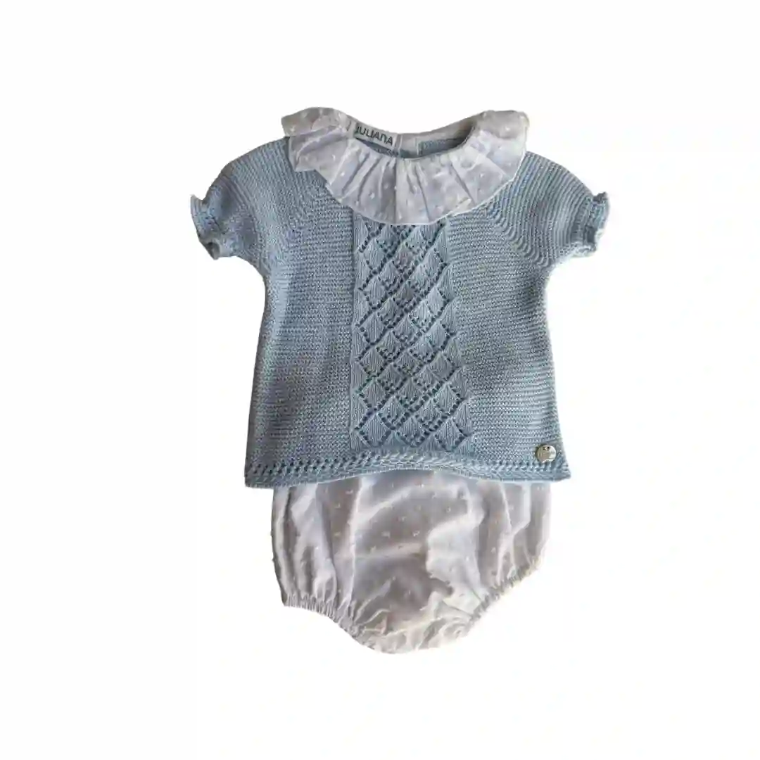 Braga plumeti celeste set