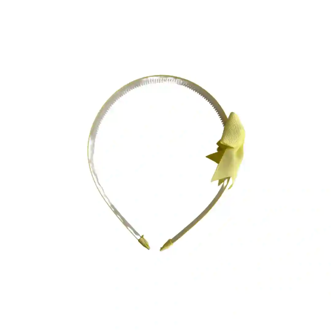 Narrow headband with yellow bow