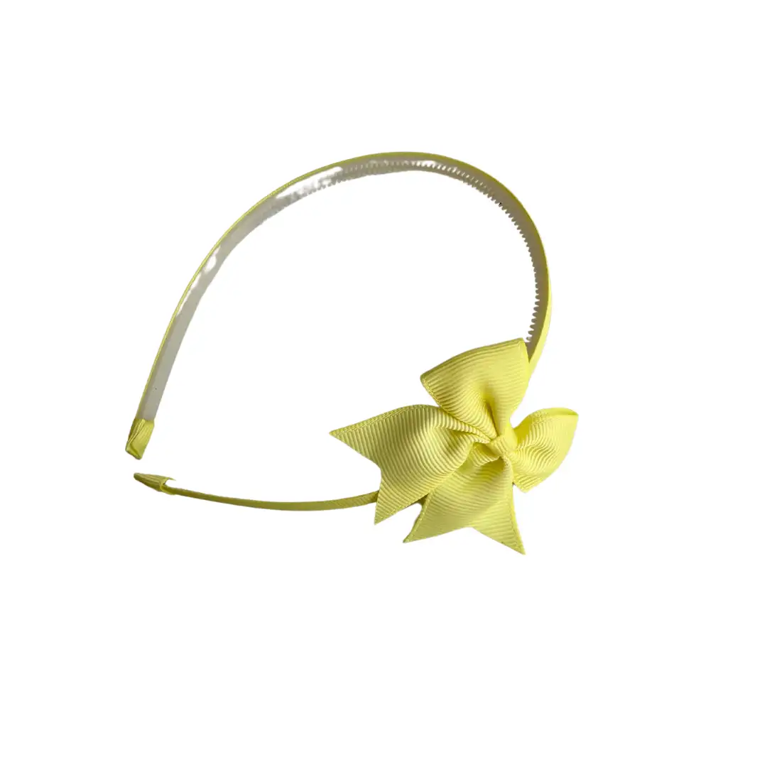 Narrow headband with yellow bow - Image 2