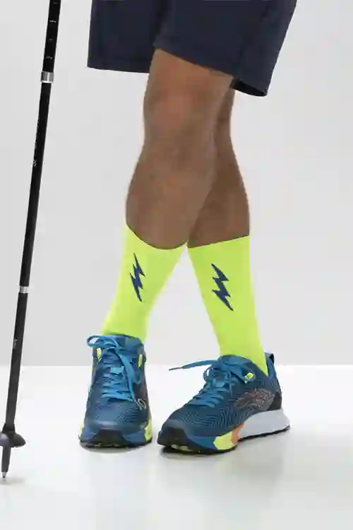 Yellow Running Socks Man