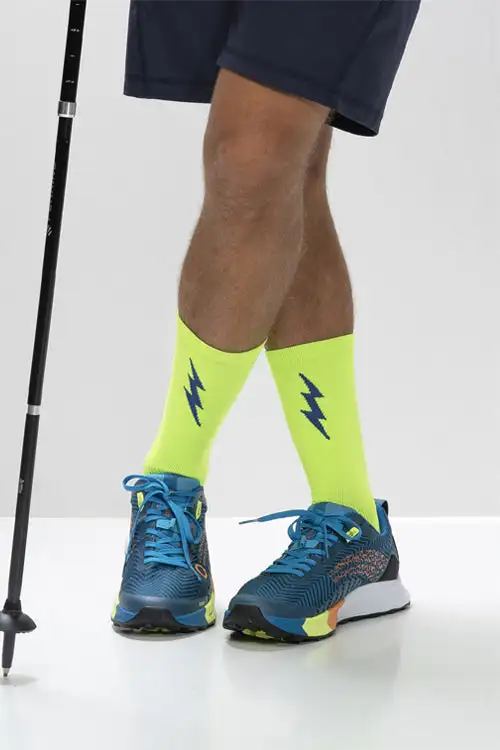 Yellow Running Socks Man