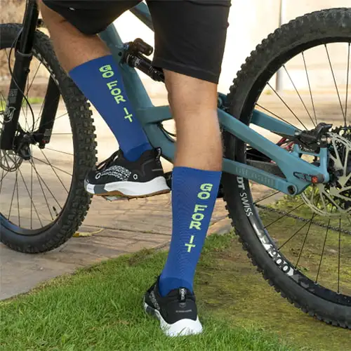 Running Blue Running Socks Man