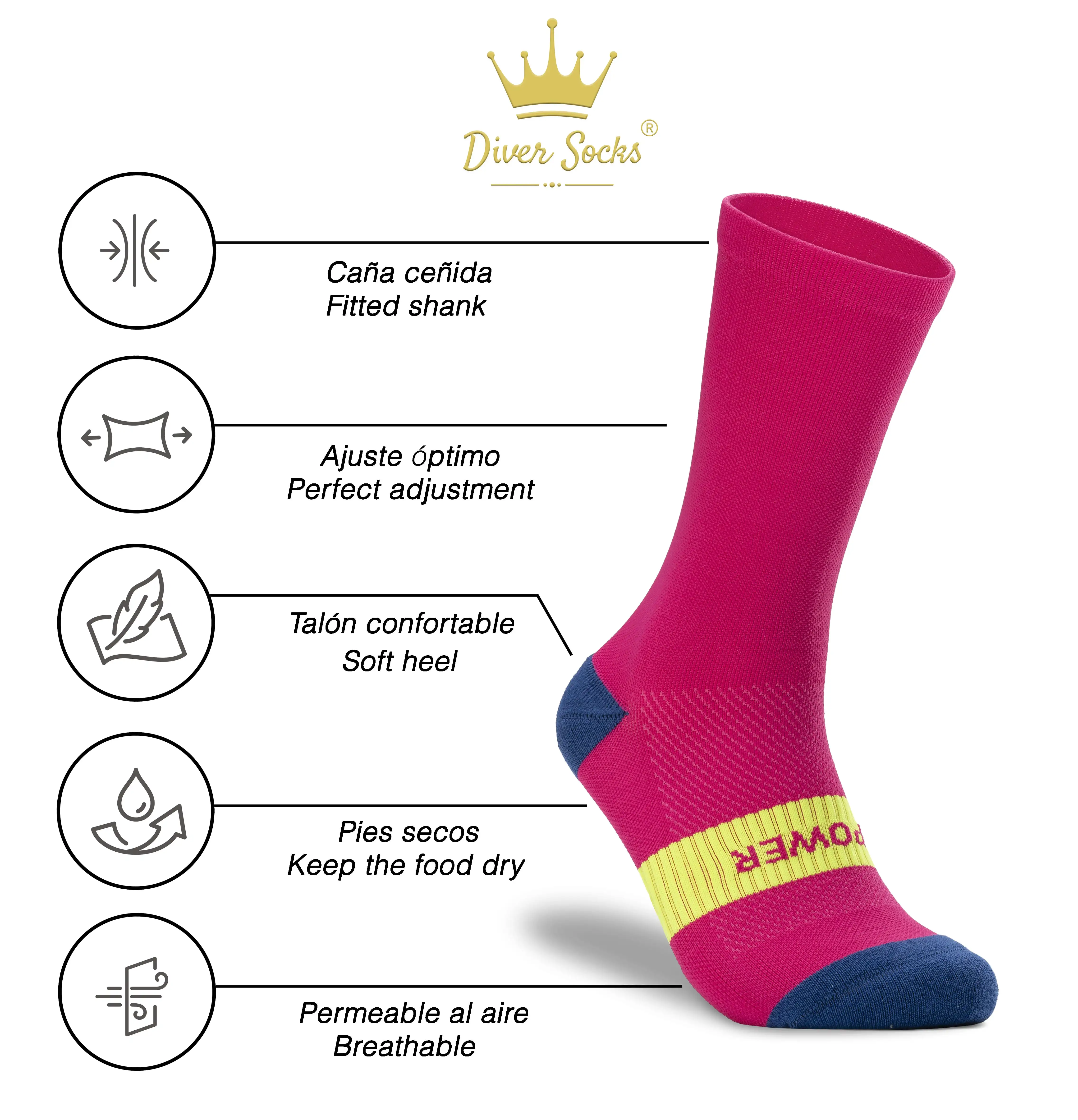 Running Fuchsia Women Running socks - Image 4