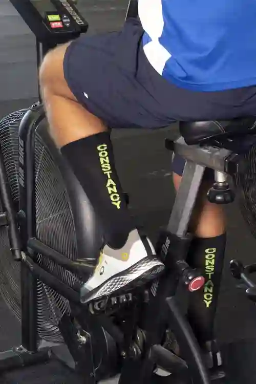 Black running socks man