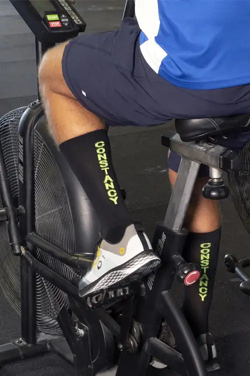 Black running socks man