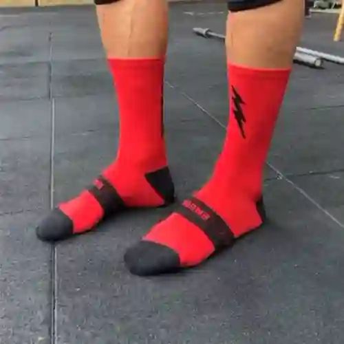 Red running socks