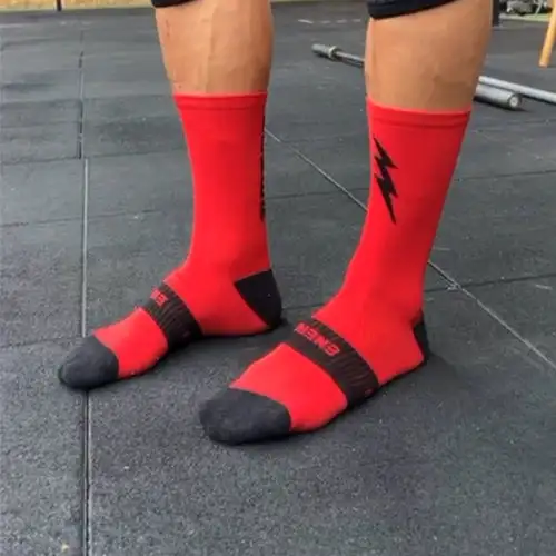 Red running socks