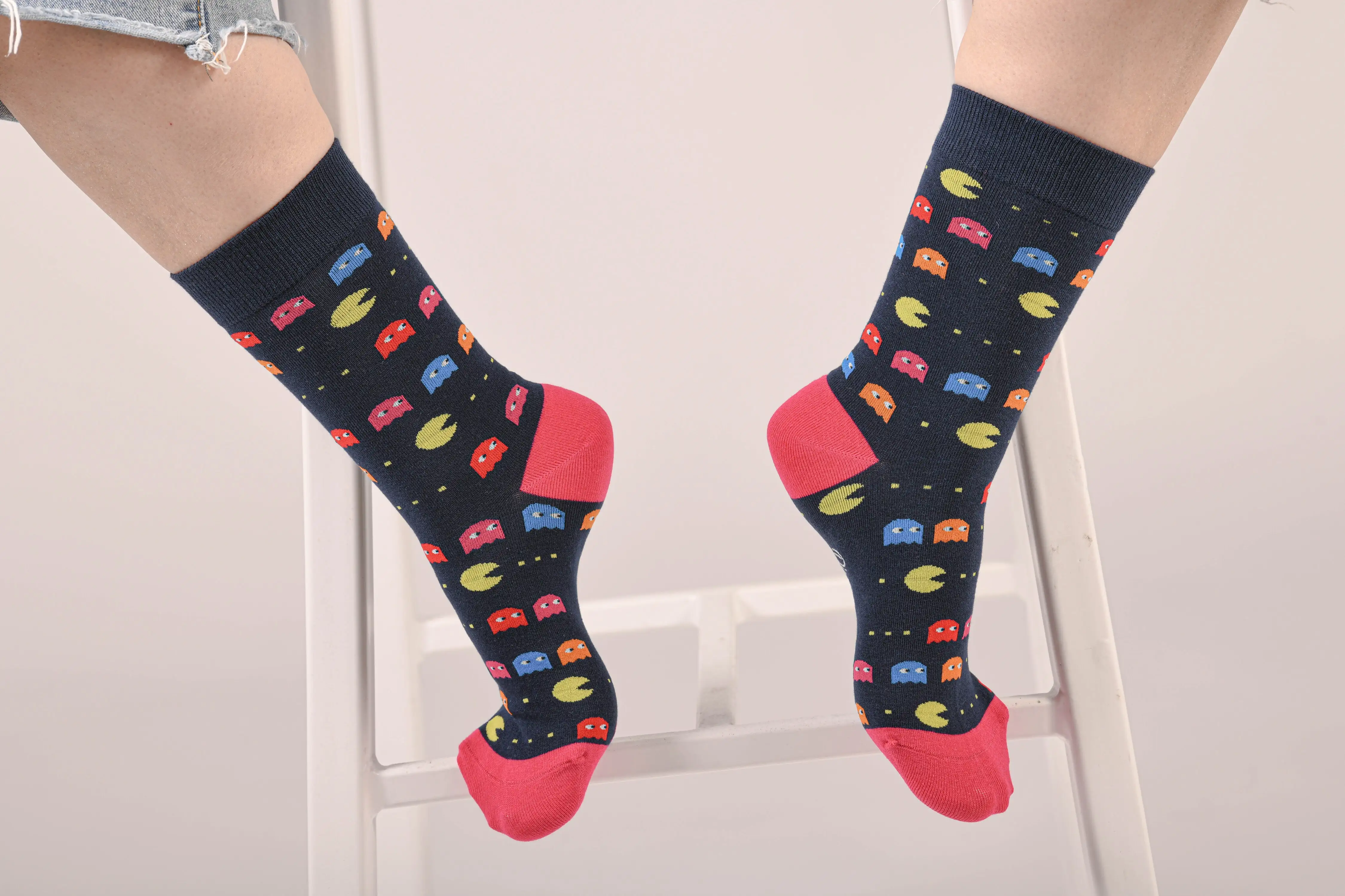 Funny socks eat coconos - Pacman woman - Image 2