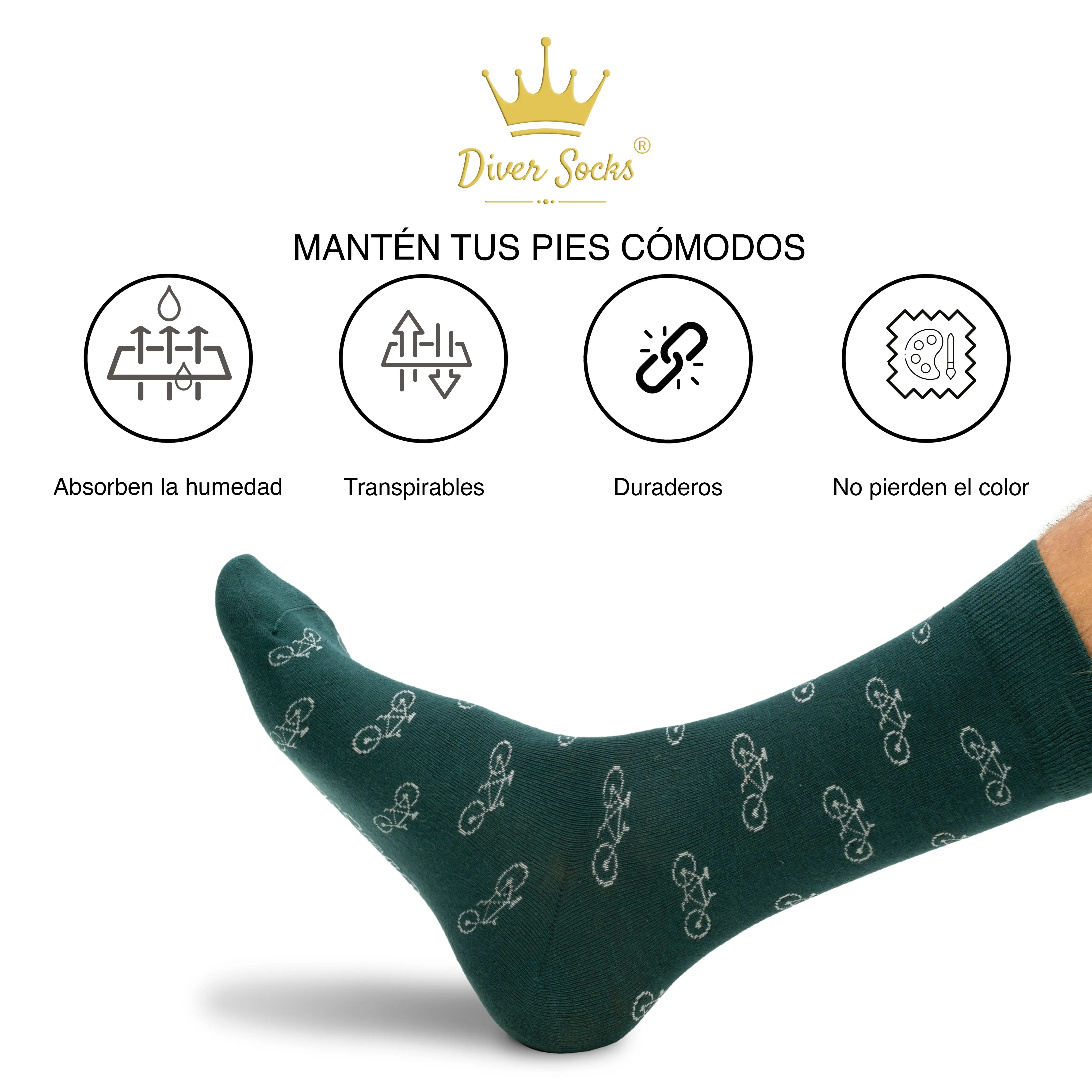 Funny socks with bicycles - Image 4
