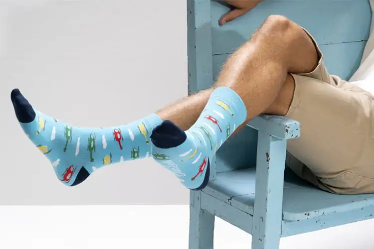 Funny Blue Blue Helicopter socks