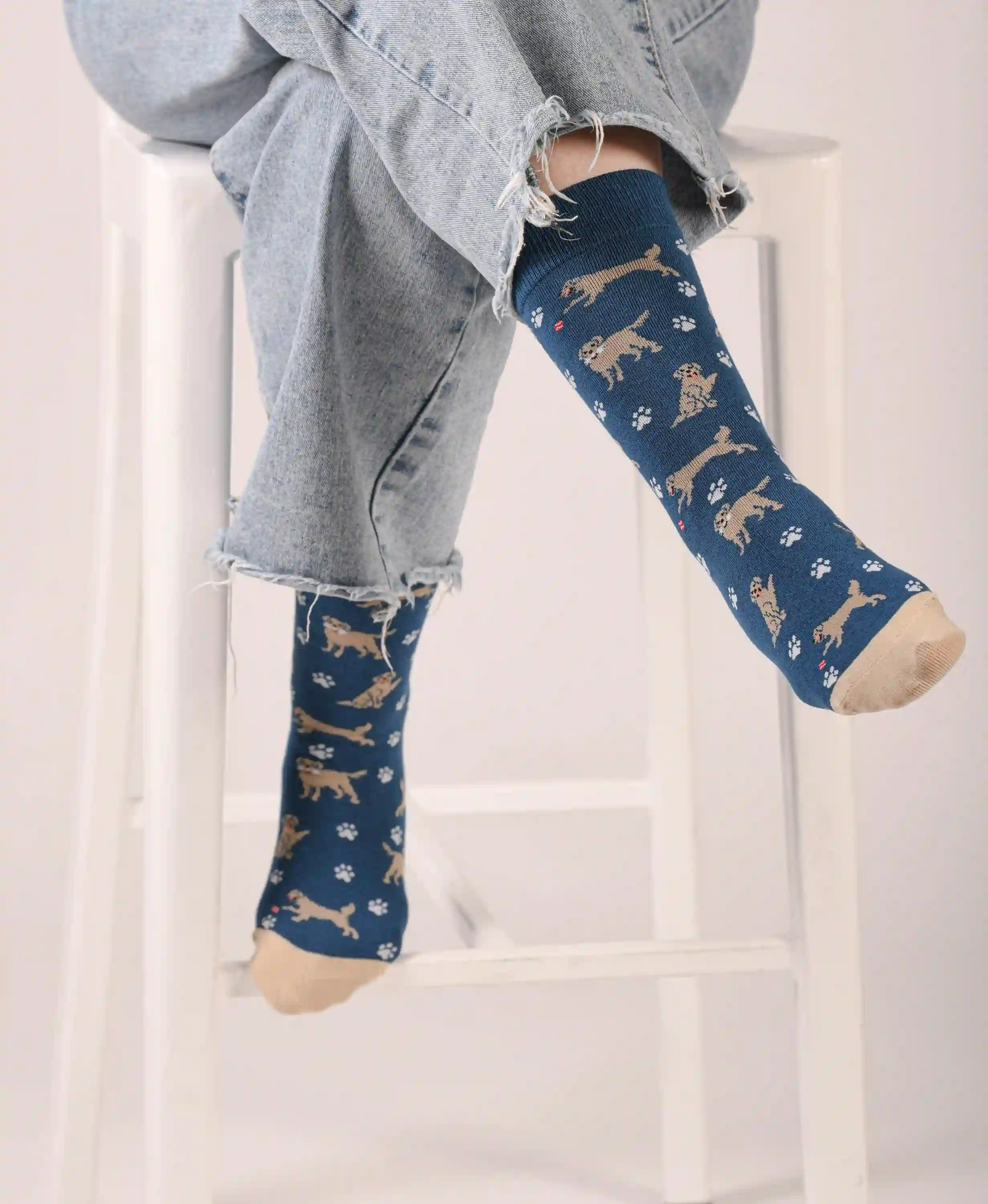 Unisex fingerprint dog socks