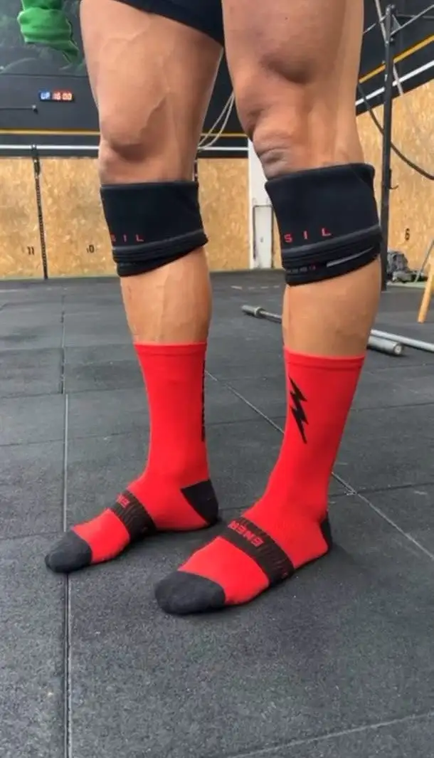 Red running socks