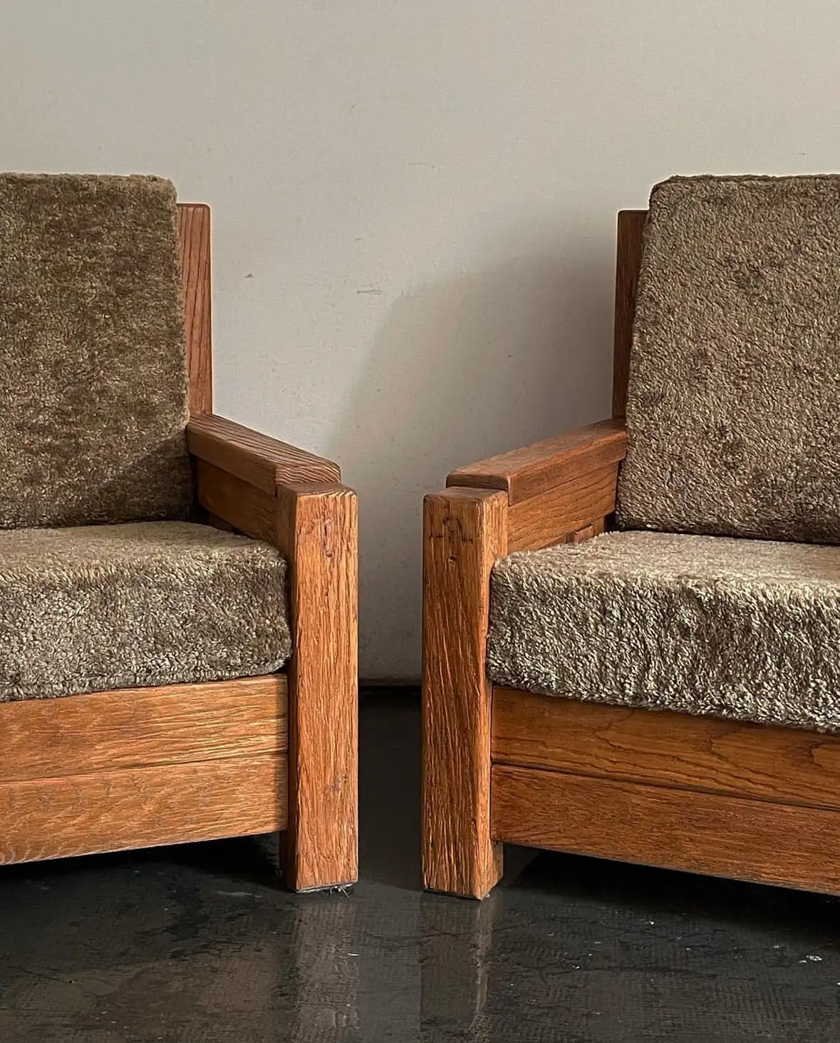 2 Sillones vintage brutalistas - Imagen 2