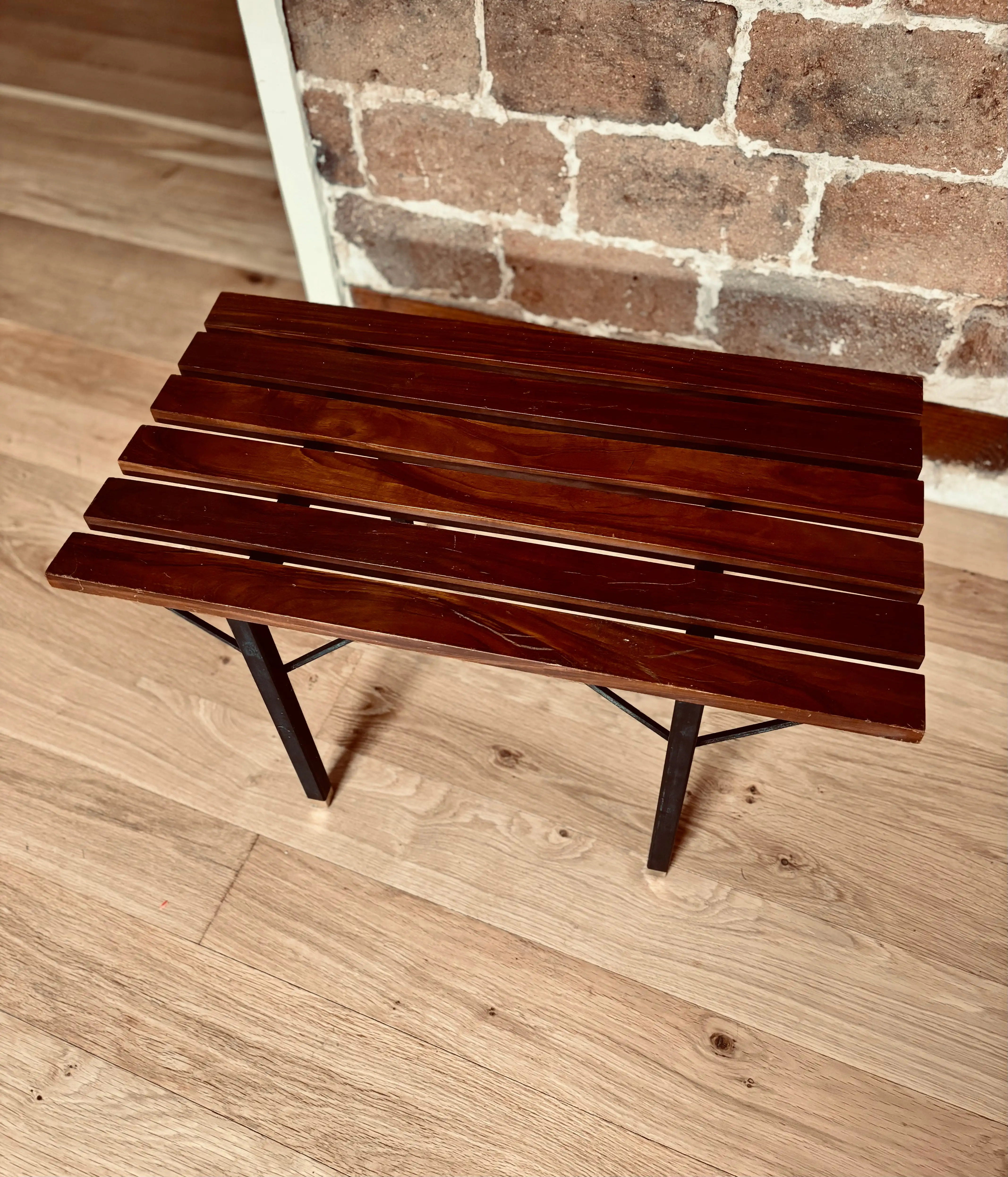 Banco mid century de palisandro de diseño italiano - Imagen 2