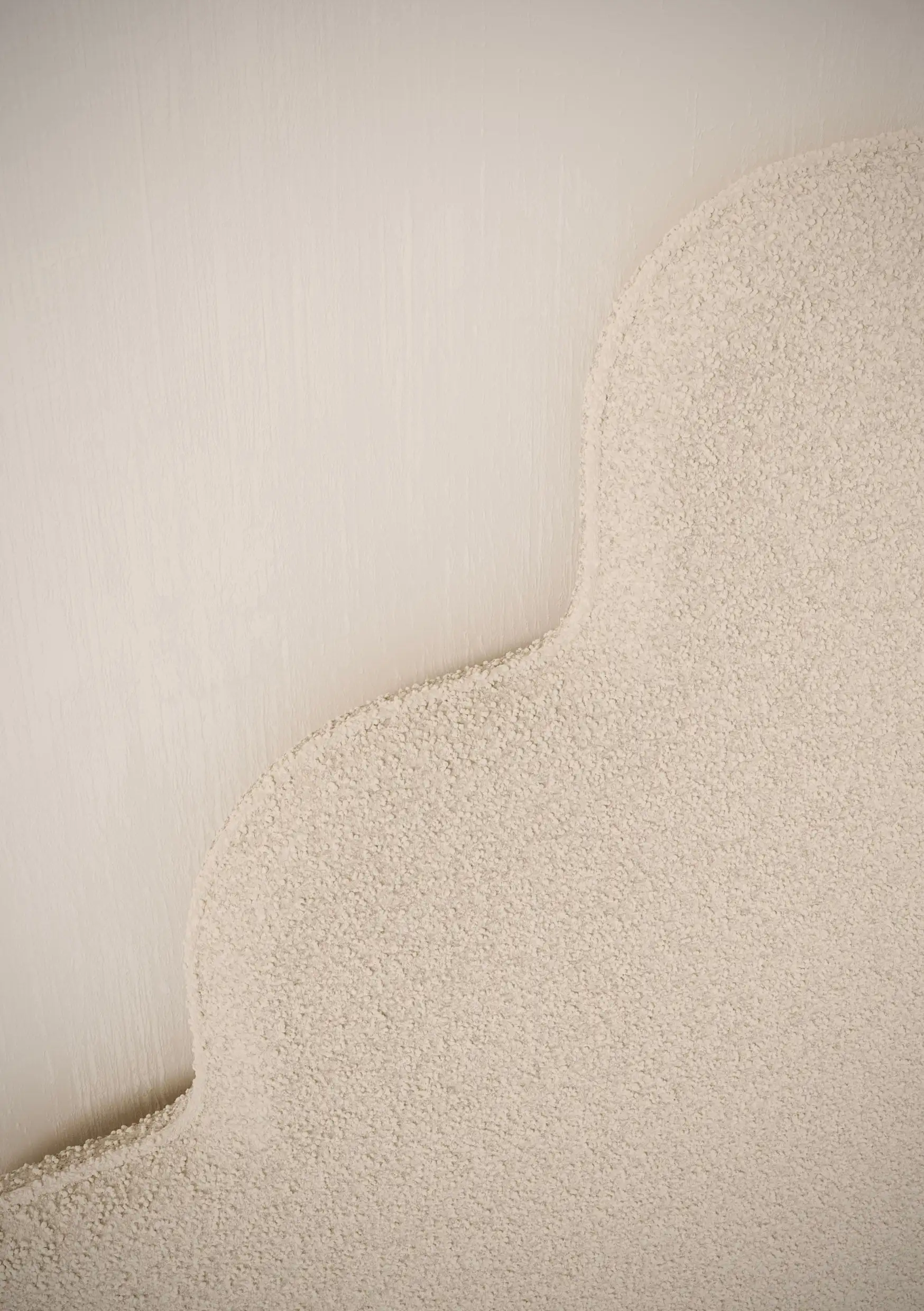 Cabecero blanco en bouclé - Imagen 3