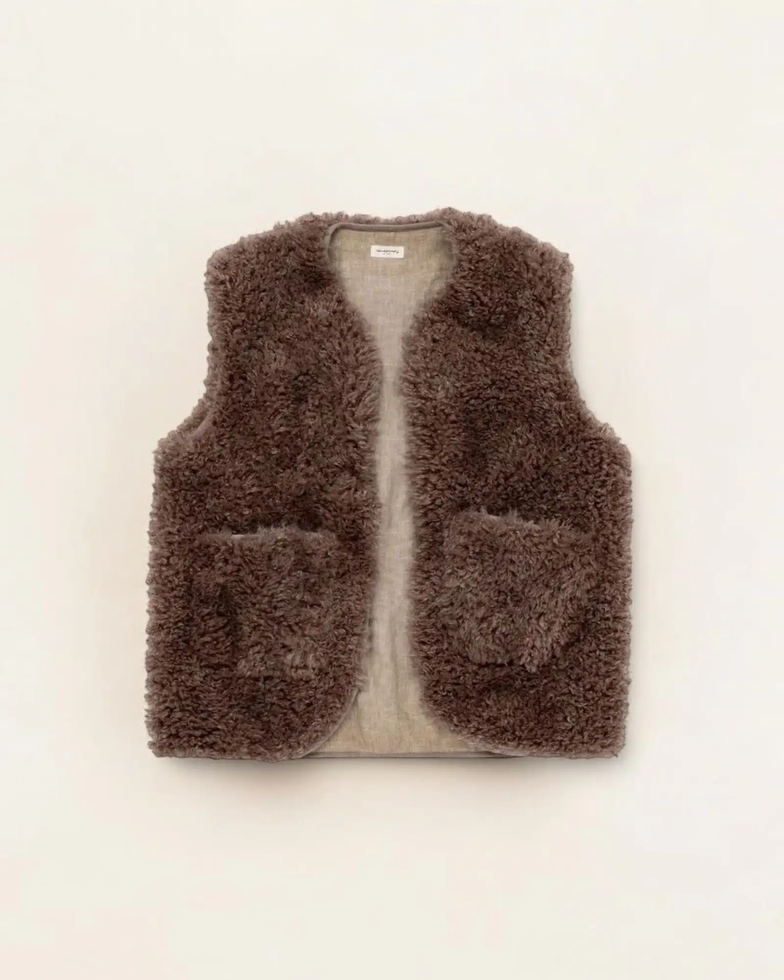 Brown hair vest