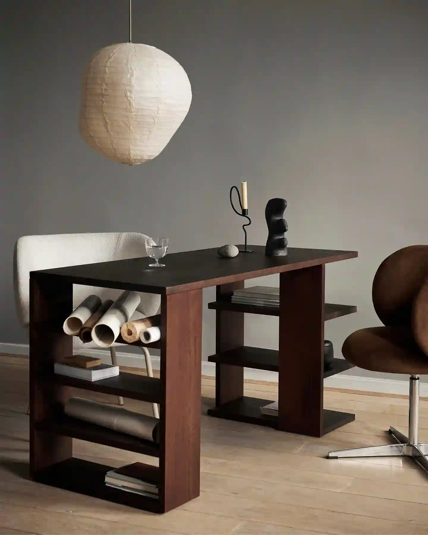 Desk with shelves