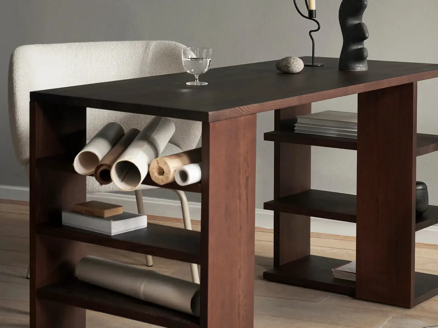 Desk with shelves - Image 3