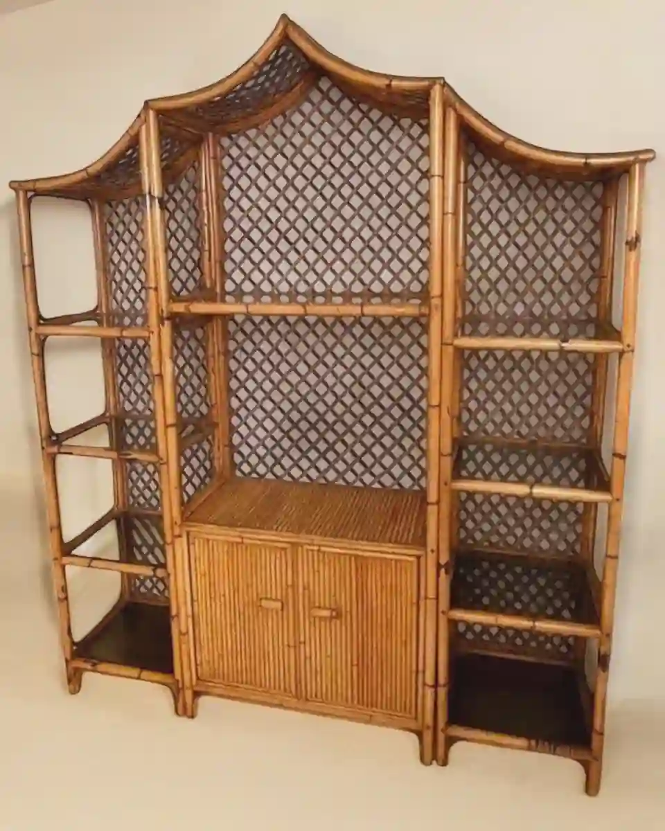 Vintage bamboo shelf