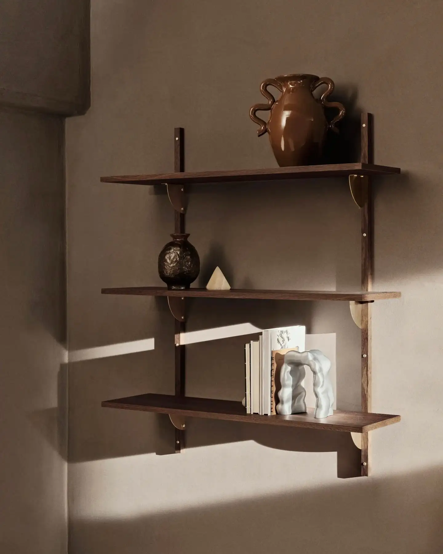 Wood wall shelves