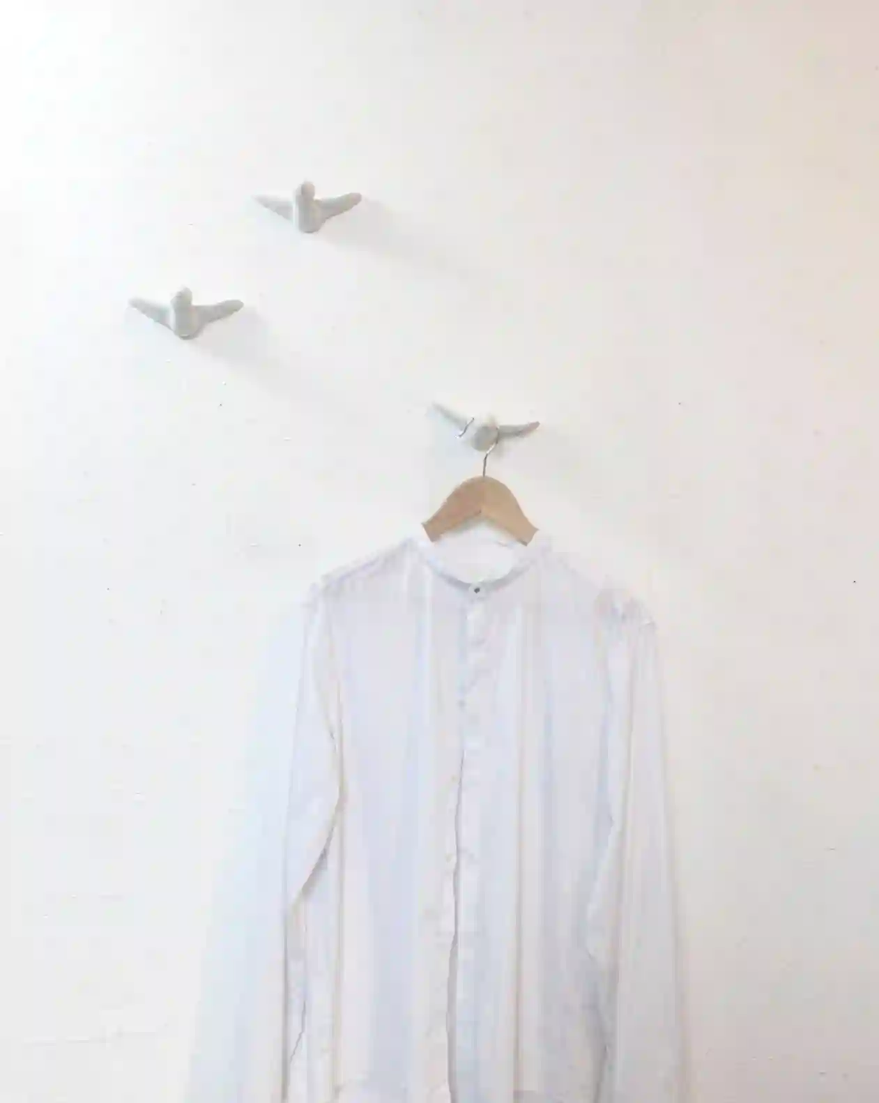 Ganchos de pared blancos (conjunto de 3 y 8 pájaros)