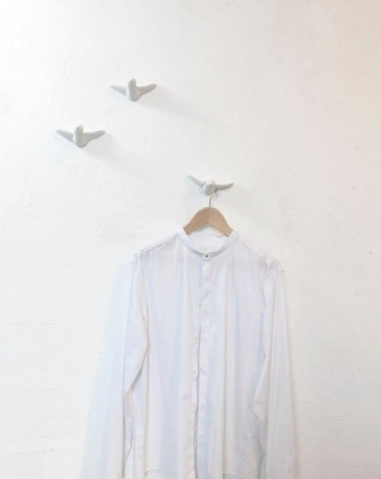 Ganchos de pared blancos (conjunto de 3 y 8 pájaros)