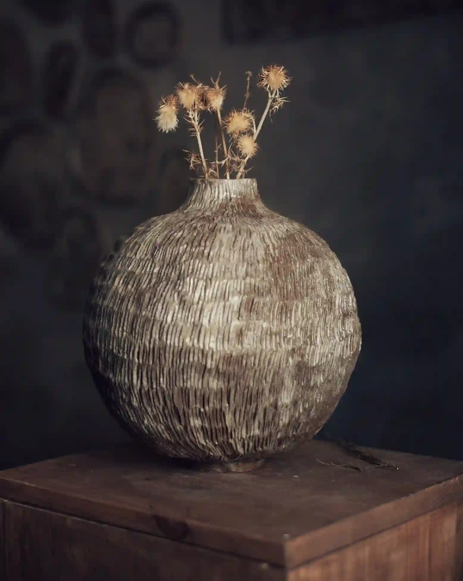Jarrón  de cerámica wabi sabi hecho a mano