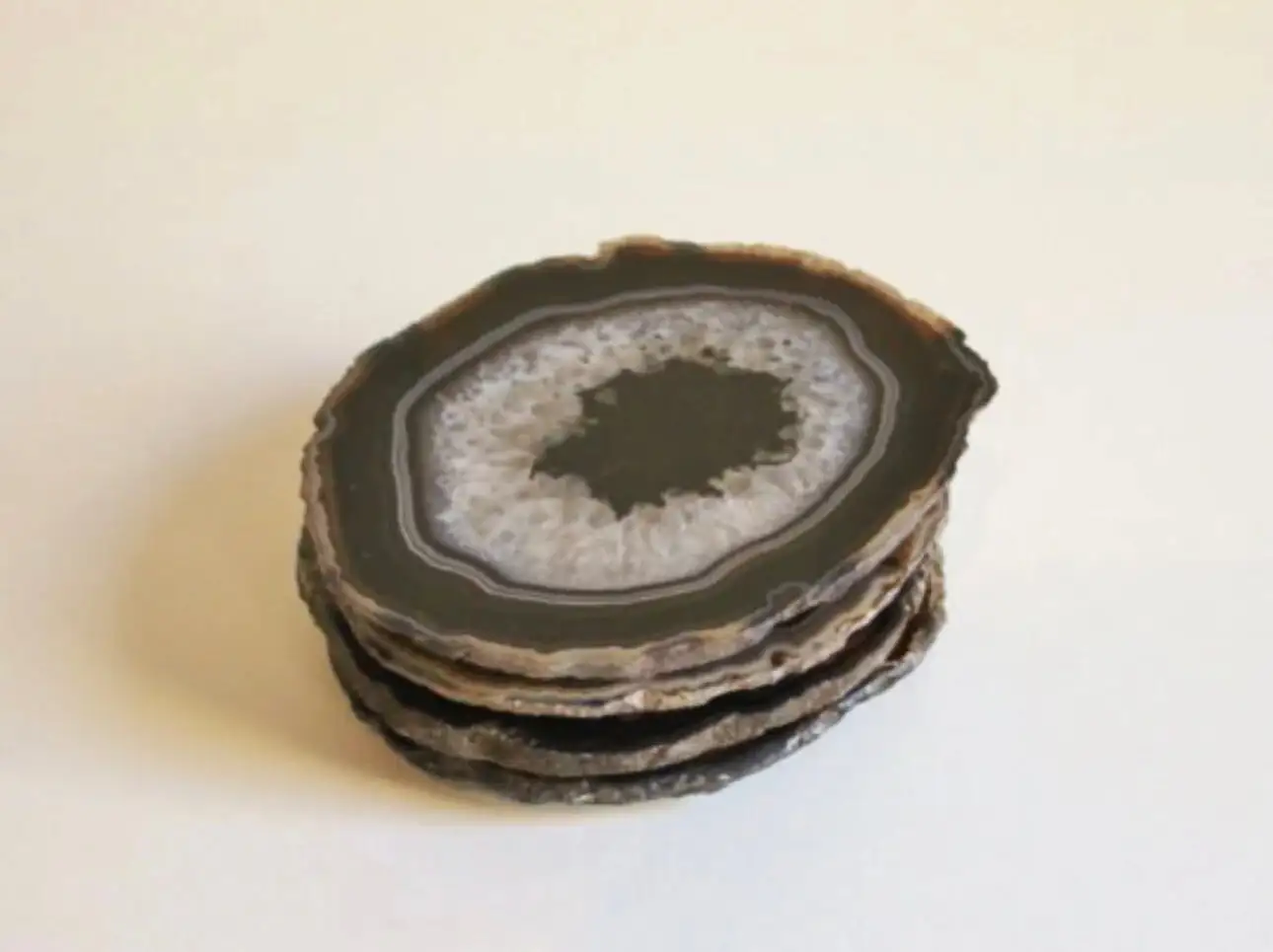 Set of 4 brown agate. - Image 4