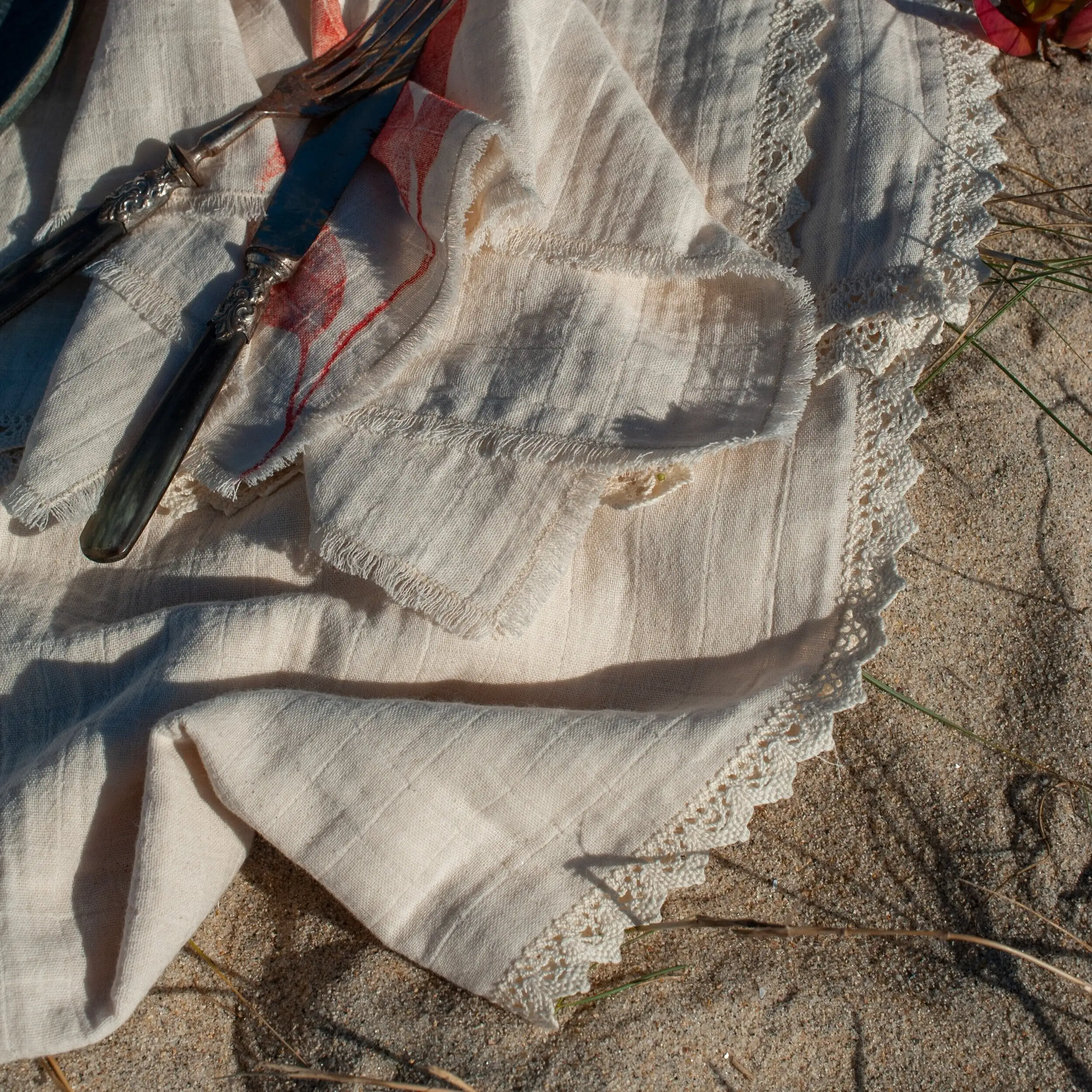 Mantel Blanco Natural 140x200 - Imagen 3