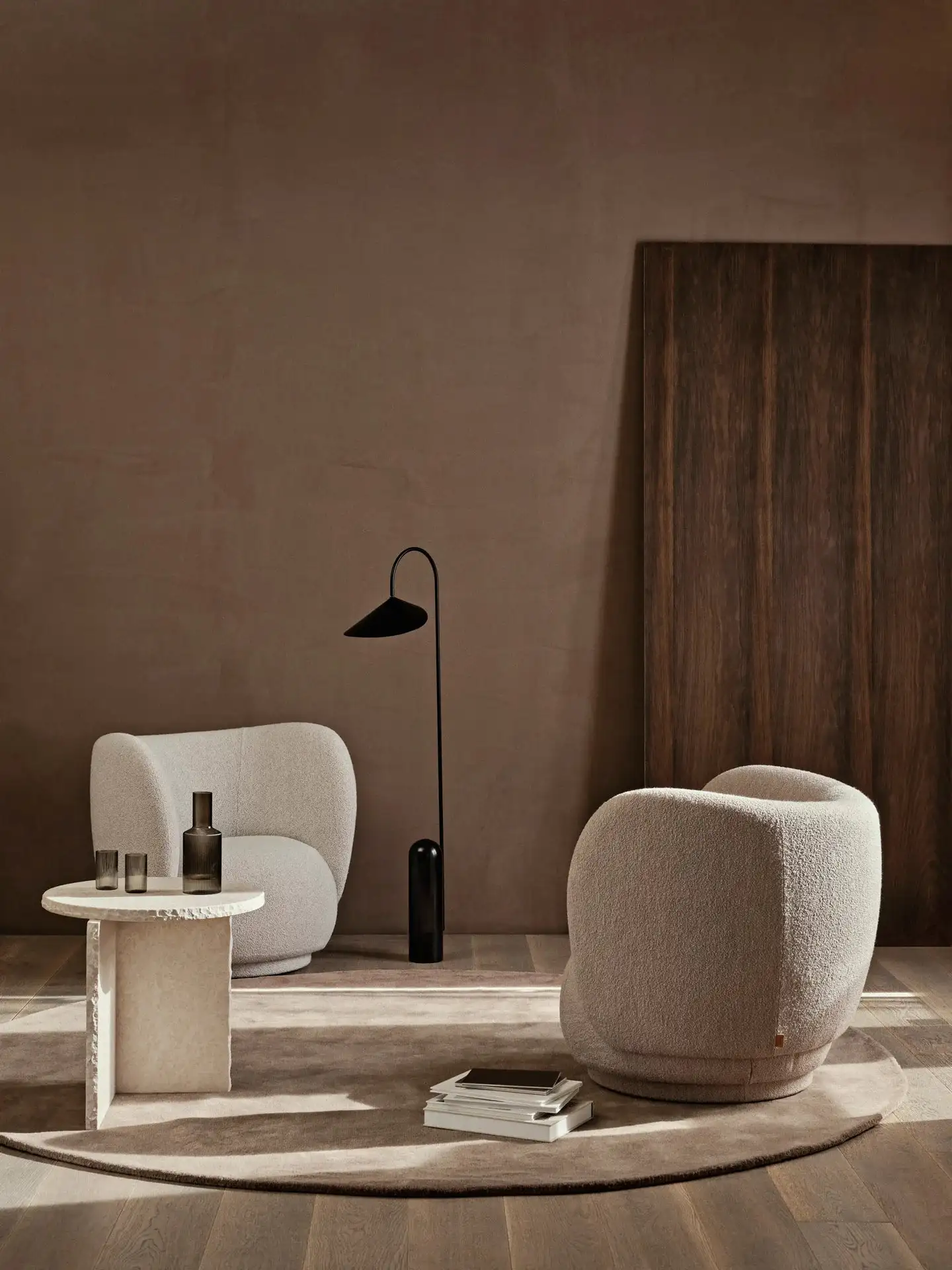 White marble auxiliary table - Image 2