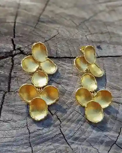 Gold Flower Earrings