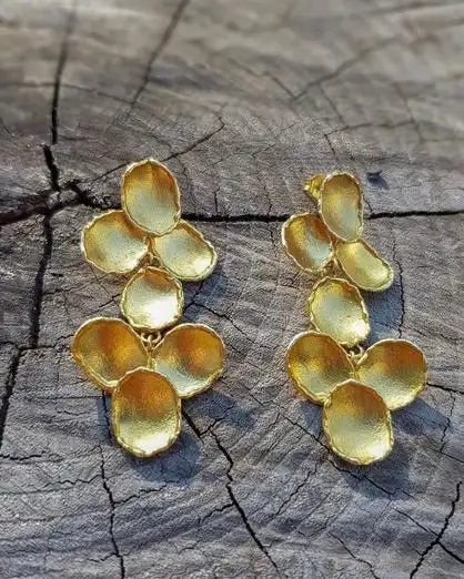 Gold Flower Earrings