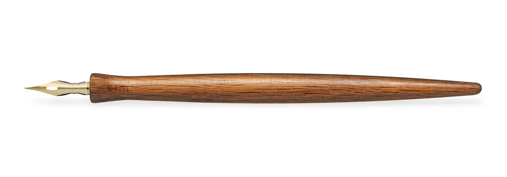 Curve solid oak writing pen - Image 2