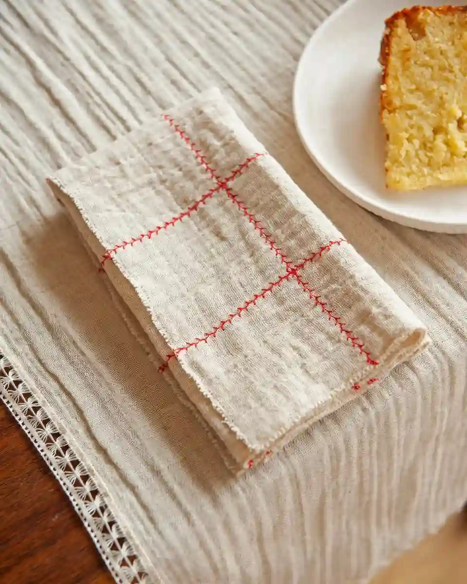 Embroidered fabric napkins (set of 2)