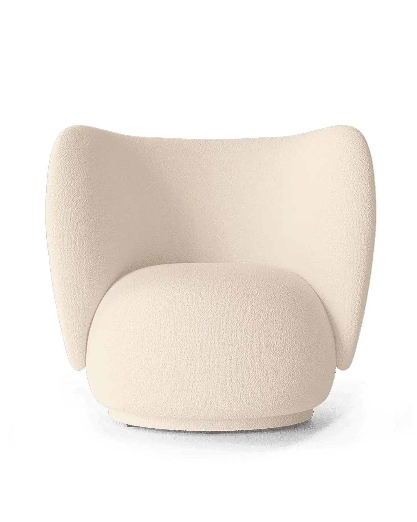 White Bouclé armchair - Image 2