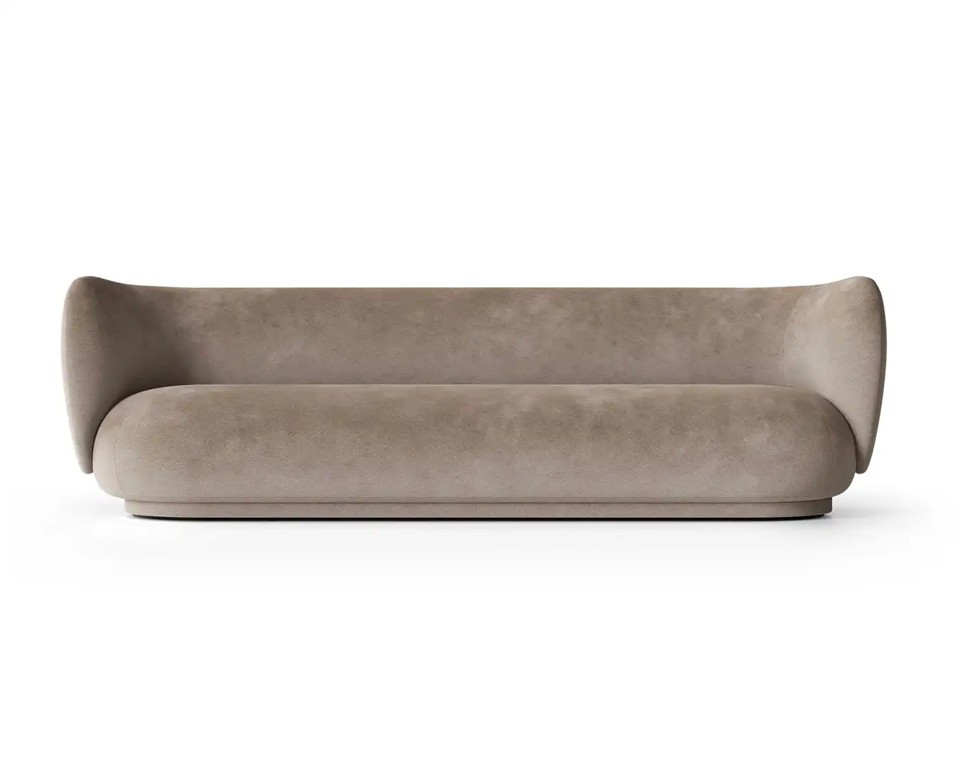 Sofá terciopelo beige - Imagen 2