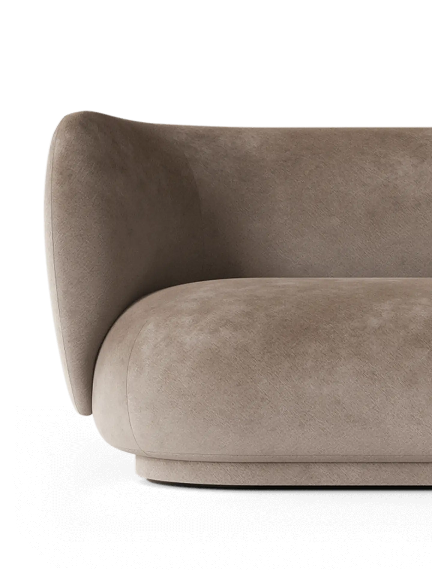 Sofá terciopelo beige - Imagen 3